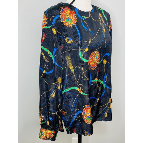 Vintage La Chine Classic by Galinda Wang Regency Blouse Womens 10 Classic Luxe - Picture 3 of 10